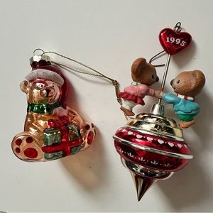 Vintage 1990’s Bear Christmas Ornaments